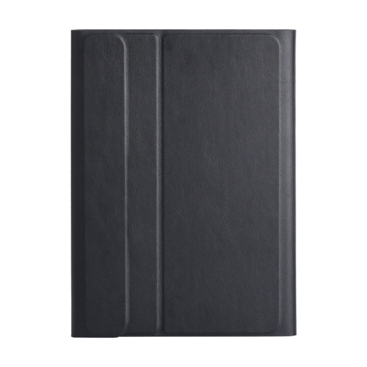 Black textured folio cover with two-panel design for tablet protection