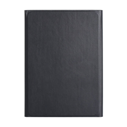Black protective tablet folio with textured front and neat stitched borders