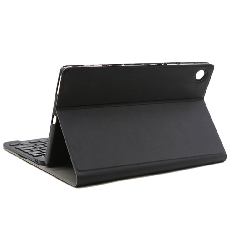 Black folio case stand supporting tablet at an angled viewing position