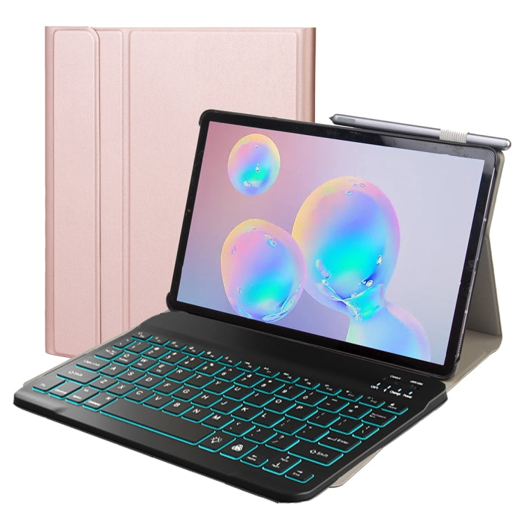 Detachable Bluetooth keyboard folio case with stand, rose pink
