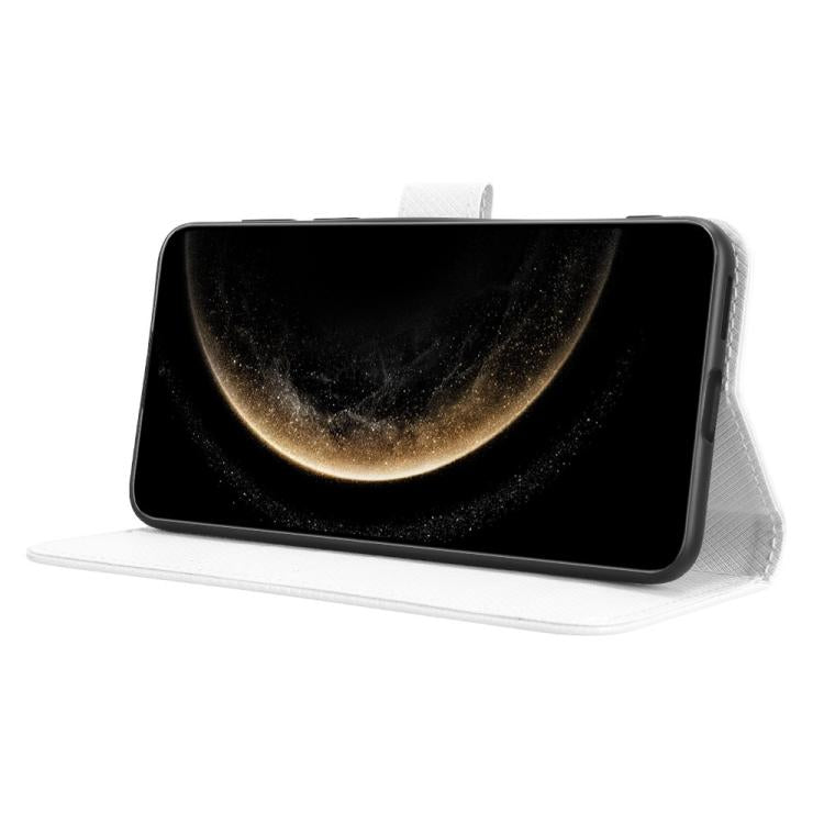 Black diamond-texture leather wallet phone case with kickstand viewing cover