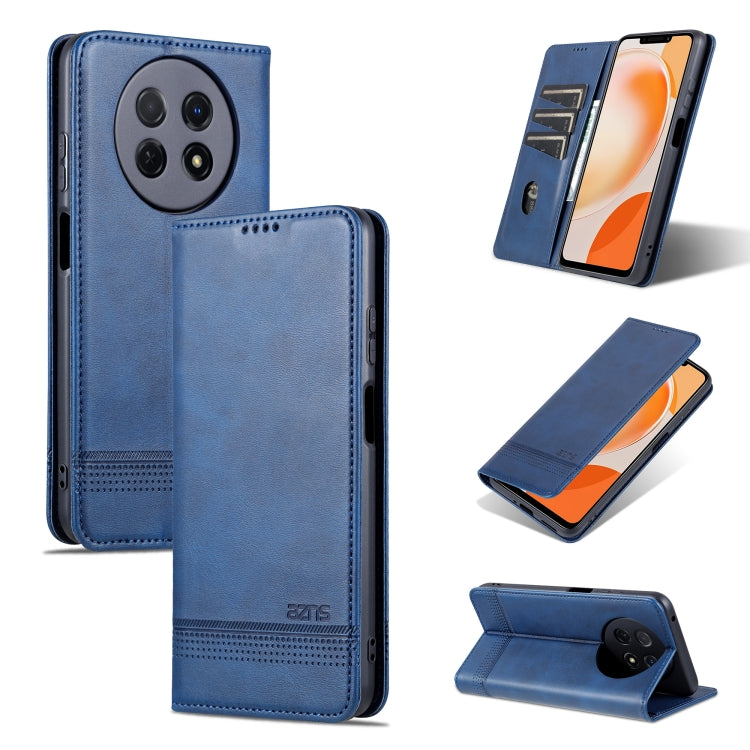 Magnetic flip leather phone case, dark blue, magnetic flip cover and kickstand