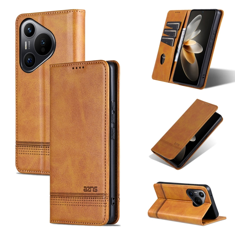AZNS Magnetic Calf Texture Flip Leather Phone Case, For Huawei Maimang 30, For Huawei Pura 70 Pro / 70 Pro+, For Huawei Pura 70 Pro / 70 Pro+ Fine Hole, For Huawei Pura 70 Ultra, For Huawei Enjoy 70 Pro/nova 12i, For Huawei Pura 70                     ...