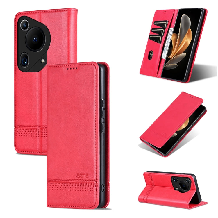 AZNS Magnetic Calf Texture Flip Leather Phone Case, For Huawei Maimang 30, For Huawei Pura 70 Pro / 70 Pro+, For Huawei Pura 70 Pro / 70 Pro+ Fine Hole, For Huawei Pura 70 Ultra, For Huawei Enjoy 70 Pro/nova 12i, For Huawei Pura 70                     ...