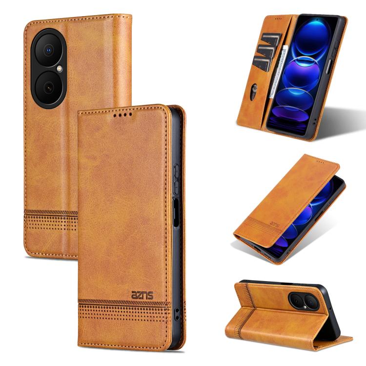 AZNS Magnetic Calf Texture Flip Leather Phone Case, For Huawei Nova 16 SE 5G, For Huawei Mate 80 Pro Max, For Huawei Mate 80 / 80 Pro, For Huawei Maimang 40 5G, For Huawei Pura 80 Ultra 5G, For Huawei Pura 80 Pro+ 5G, For Huawei Pura 80 Pro 5G         ...