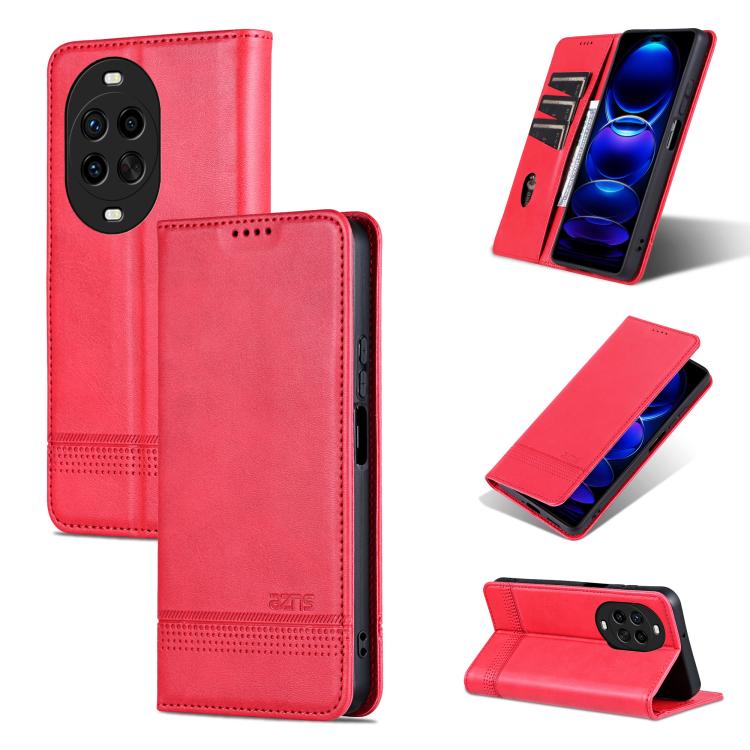 AZNS Magnetic Calf Texture Flip Leather Phone Case, For Huawei Nova 16 SE 5G, For Huawei Mate 80 Pro Max, For Huawei Mate 80 / 80 Pro, For Huawei Maimang 40 5G, For Huawei Pura 80 Ultra 5G, For Huawei Pura 80 Pro+ 5G, For Huawei Pura 80 Pro 5G         ...