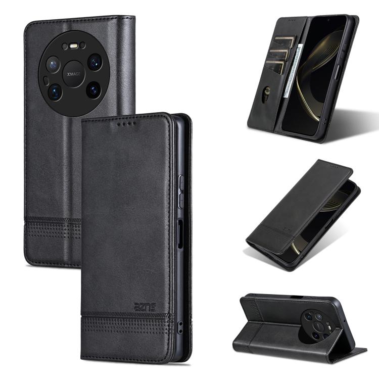 AZNS Magnetic Calf Texture Flip Leather Phone Case, For Huawei Nova 16 SE 5G, For Huawei Mate 80 Pro Max, For Huawei Mate 80 / 80 Pro, For Huawei Maimang 40 5G, For Huawei Pura 80 Ultra 5G, For Huawei Pura 80 Pro+ 5G, For Huawei Pura 80 Pro 5G         ...