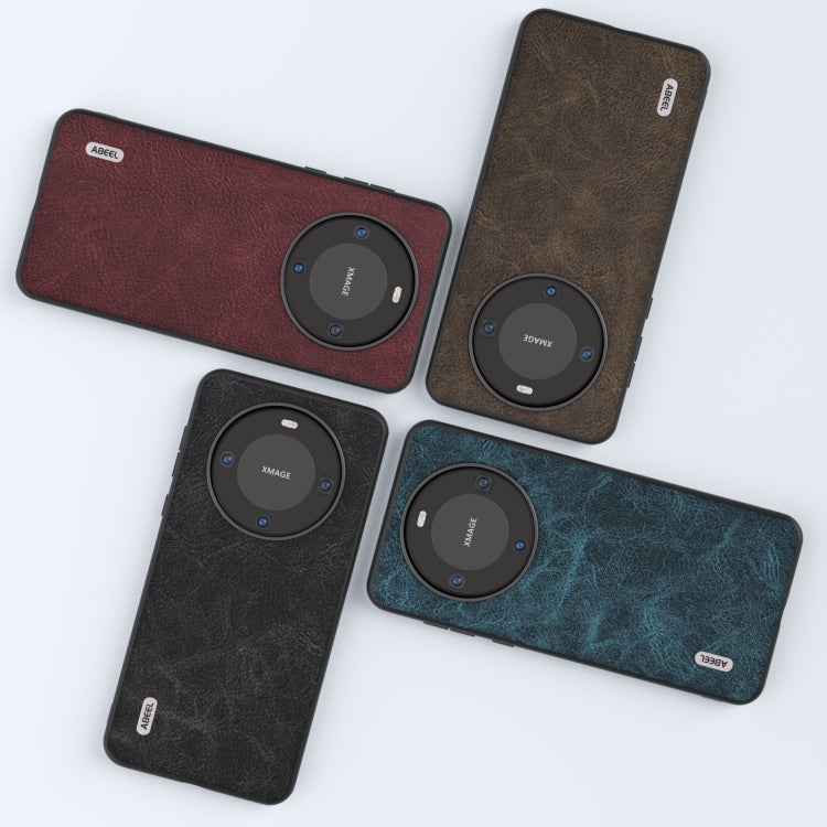 Assorted litchi-texture PU phone cases in khaki, purple, blue, and black