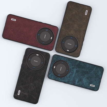 Assorted litchi-texture PU phone cases in khaki, purple, blue, and black