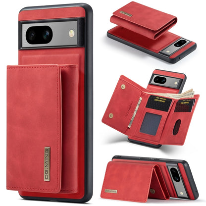 DG.MING M1 series 3-fold card wallet phone case, red, magnetic closure