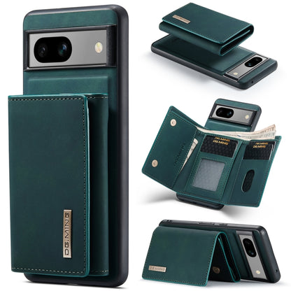 DG.MING M1 series 3-fold card wallet phone case, green, visible card slots