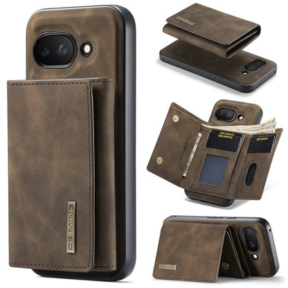 DG.MING 3-fold multi card wallet phone case, taupe brown with magnetic closure