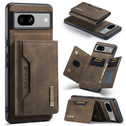 Dark brown leather-style folio phone case, 3-fold design with card holder pocket