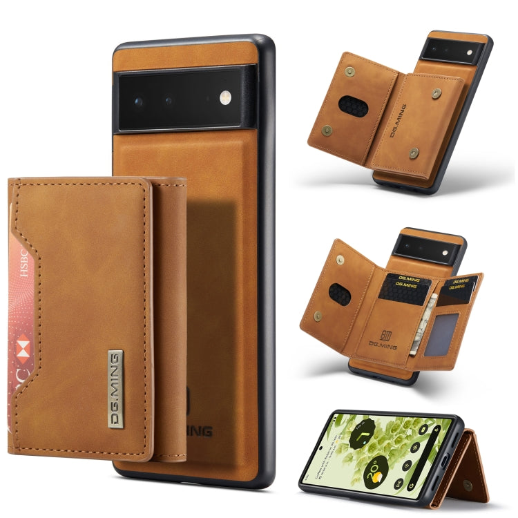 Brown folio phone case with multi card slots and magnetic flip closure