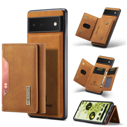 Brown folio phone case with multi card slots and magnetic flip closure