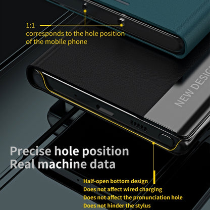 Magnetic leather phone case, teal with precise bottom port cutouts