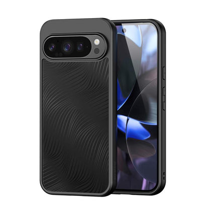 DUX DUCIS Aimo textured black phone case with wave pattern and raised camera opening