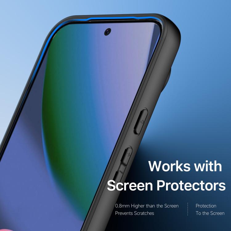 DUX DUCIS Aimo frosted phone case with black sides, textured grip, and button cutouts