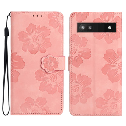 Coral embossed floral leather phone case with flip cover and camera cutout.