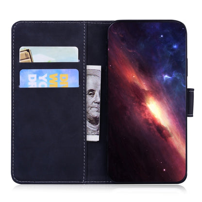 Tiger embossed flip leather phone case in dark navy, open with card slots and camera cover