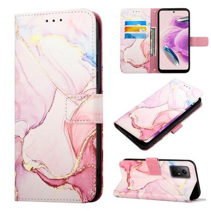 Pink and white marble pattern flip leather phone wallet case with card slots