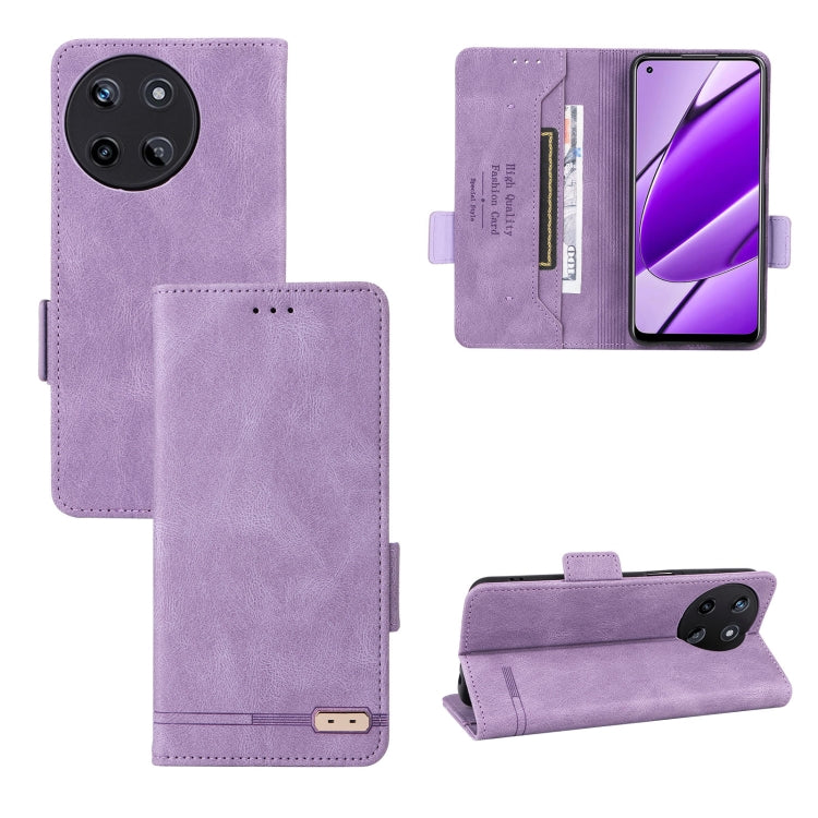 Lavender leather folio phone case with magnetic clasp and camera cutout