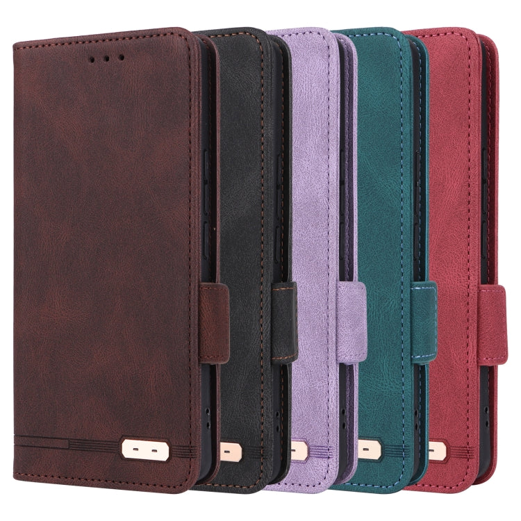 Assorted color leather magnetic clasp folio phone cases with card slots