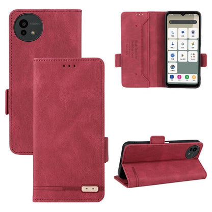Magnetic clasp leather folio phone case in burgundy red, with card slots and kickstand