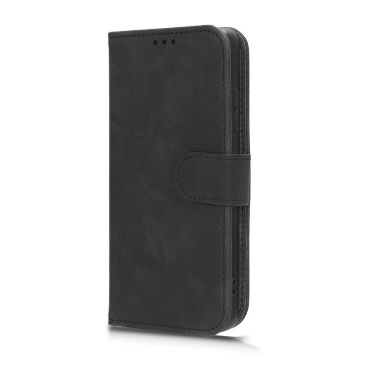 Black magnetic flip leather phone case with side protective edges