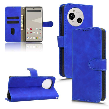 Blue magnetic flip leather phone case with camera cutout and stand