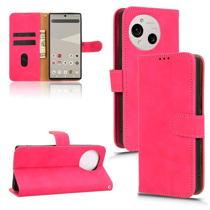 Rose red magnetic flip leather phone case with camera cutout and stand