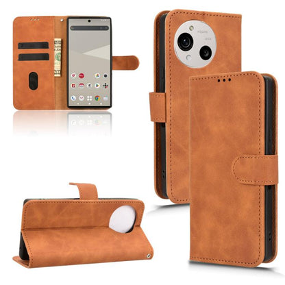 Brown magnetic flip leather phone case with camera cutout and stand