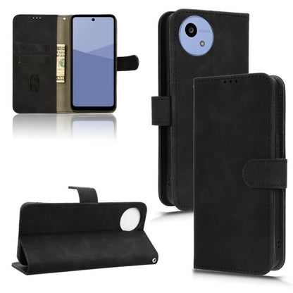 Black magnetic flip leather phone case with camera cutout and stand