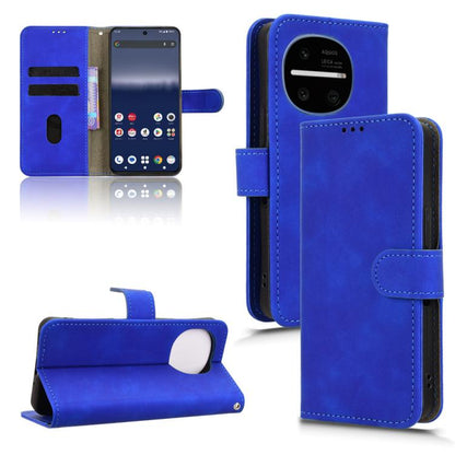 Blue flip leather phone case with magnetic closure and viewing stand