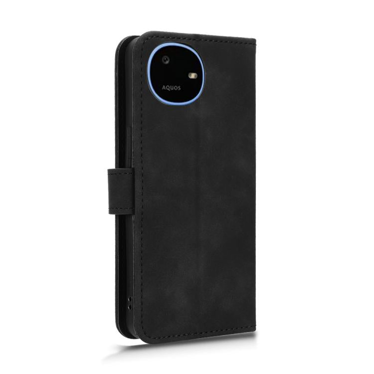 Black magnetic flip leather phone case with camera cutout and side button cover