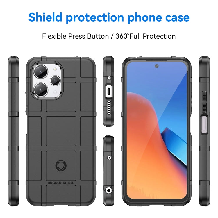 Black shockproof TPU phone case with side buttons and raised edges for screen protection