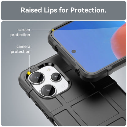 Black TPU phone case with raised lips for screen and camera protection