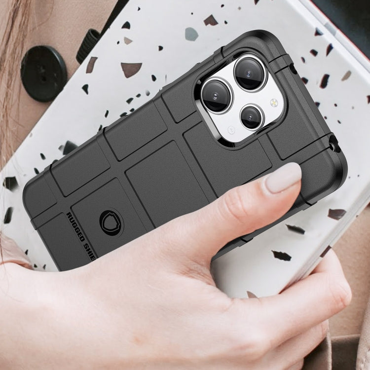 Blue rugged TPU phone case with textured grip and camera cutout