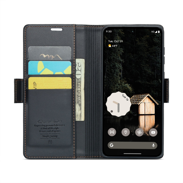 Black litchi-texture leather flip phone case with card slots and bifold back cover