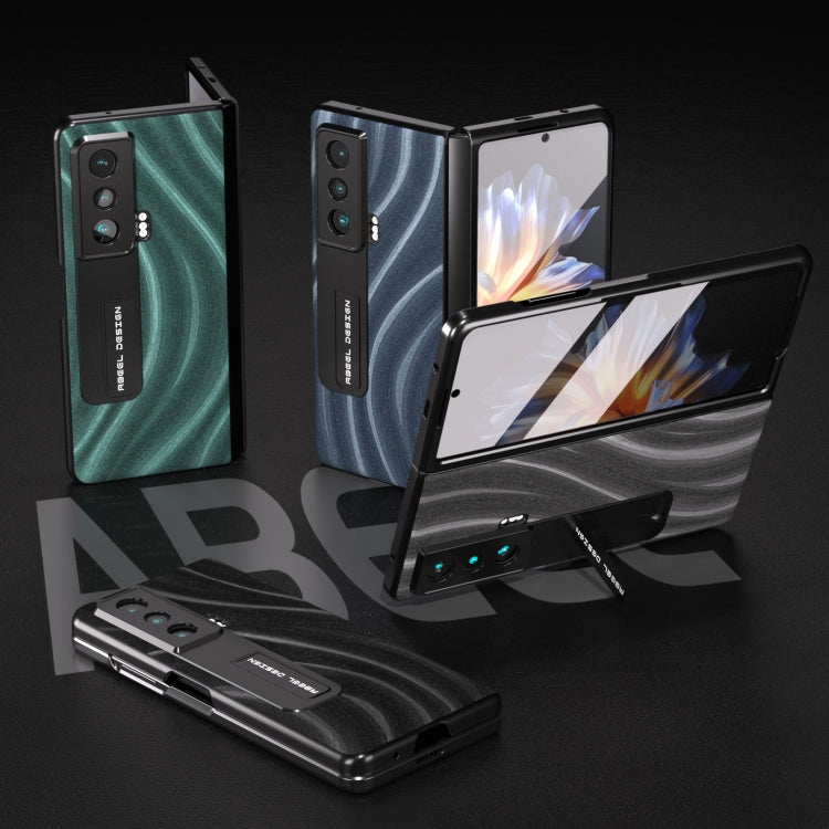 Assorted rugged protective phone cases with built-in holder, blue and green tones