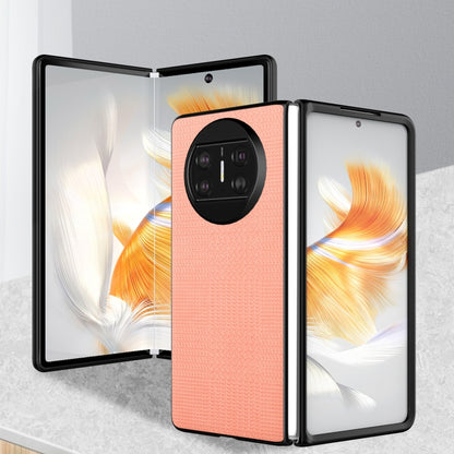Pink shockproof phone case with textured finish and raised quad camera cover