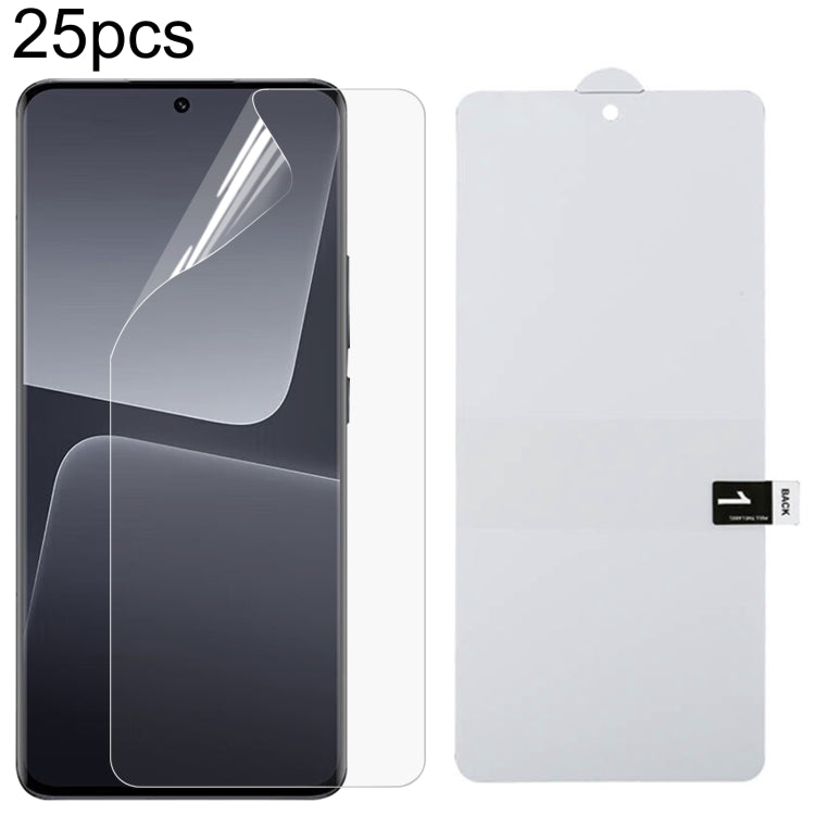 Full screen hydrogel screen protector film set with phone screen coverage and spare film (25-pack)