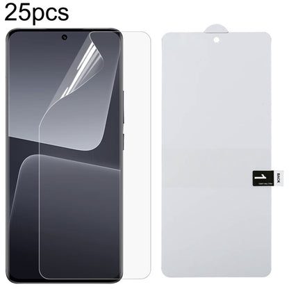 Full screen hydrogel screen protector film set with phone screen coverage and spare film (25-pack)