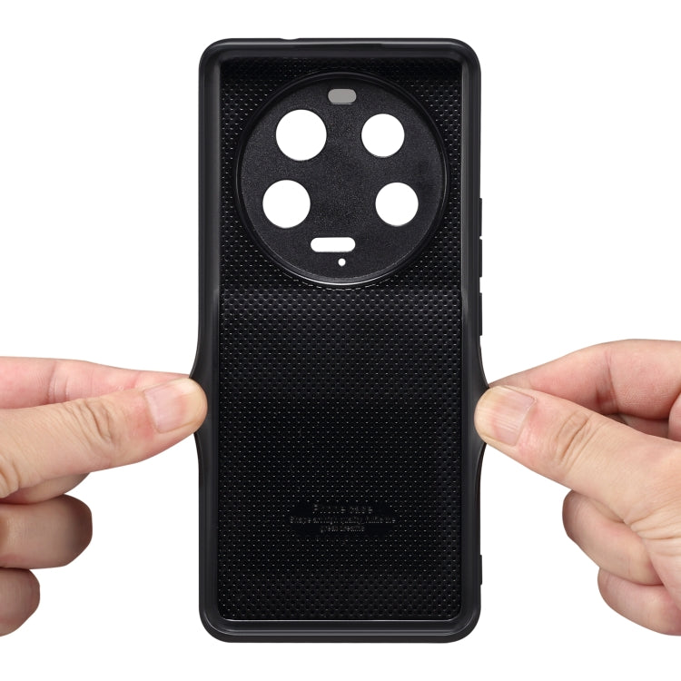 Black textured PU phone case for Xiaomi 13 Ultra with camera cutout