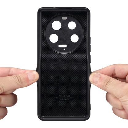 Black textured PU phone case for Xiaomi 13 Ultra with camera cutout