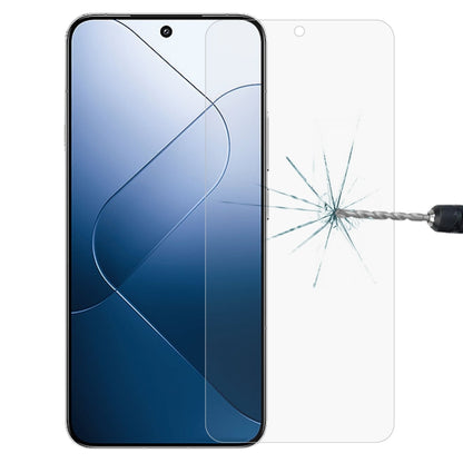 Clear tempered glass screen protector covering the smartphone screen with camera cutout