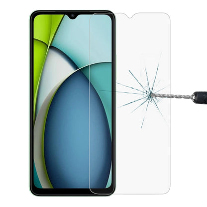 Tempered glass screen protector with 2.5D curved edges on phone, crack test