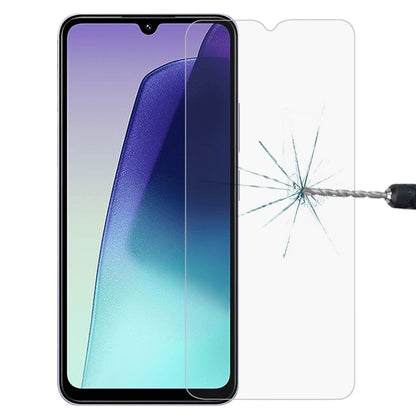 0.26mm 9H 2.5D tempered glass screen protector film on phone display, cracked
