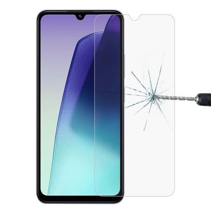 9H 2.5D tempered glass screen protector film for phone display, impact crack shown