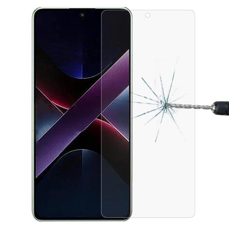 0.26mm 9H 2.5D tempered glass screen protector film on phone display, cracked